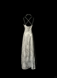 Retro Mermaid Spaghetti Straps Silver 20th Birthday Dress Long Prom Dress Birthday Outfits For Women HZ1214