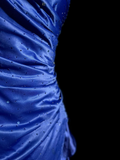 Vintage Ball Gown Strapless Royal Blue Satin Beaded Long Prom Dress Party Dress Graduation Dresses HZ1214