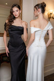 Elegant Sheath Off The Shoulder Long Prom Dresses Formal Gown Wedding Guest Dresses Wedding Guest Outfits HZ1214