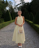 Pretty A line Scoop Neck Yellow Night Dinner Evening Dresses Formal Summer Wedding Guest Dresses Wedding Guest Outfits HZ1214
