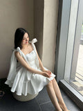 Sexy A line Spaghetti Straps Satin White Short Homecoming Dress Summer Hoco Dresses Cocktail Dress Birthday Outfits HZ1214
