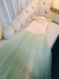 Elegant A line Spaghetti Straps Mint Green Prom Dresses Formal Summer Wedding Guest Dresses Wedding Guest Outfit HZ1214