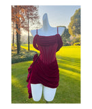Sexy Sheath Spaghetti Straps Burgundy Short Homecoming Dresses Summer Hoco Dresses Cocktail Dress Birthday Outfits HZ1214