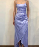 A-line Spaghetti Straps Prom Dress With Slit HZ1108
