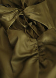 Mermaid V-Neck Satin Long Prom Dress Elegant Spaghetti Strap Formal Dress HZ1108