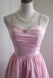 A-Line Spaghetti Strap Satin Long Bridesmaid Dress Birthday Quinceanera Dress Prom Dress HZ1108