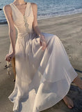 Pink V-neck A-Line Cute Birthday Prom Dress HZ1108