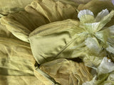 A-Line Olive Green Spaghetti Strap Tulle Long Prom Dress Sweet Birthday Evening Dress HZ1108