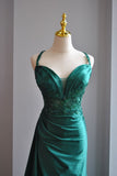 Elegant Green Sweetheart Neck Mermaid Long Prom Dress Gorgeous Formal Evening Dress HZ1108