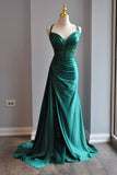 Elegant Green Sweetheart Neck Mermaid Long Prom Dress Gorgeous Formal Evening Dress HZ1108