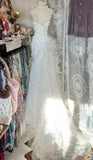 White Gentle Water Gloss Mermaid Sequin Applique Long Prom Dress Gorgeous One Shoulder Wedding Evening Dress HZ1108