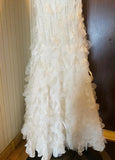 ?? Retro Glam Mermaid Gown ¨C Sparkling ??Beaded,Sequins White Chiffon Prom Dress for Formal Events & HZ1108