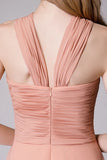 ??Glam Blush Pink Prom & Wedding Dress-Sweet 16 Chiffon Evening Gown for Graduation & Quinceanera HZ1108