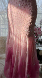 ?? Cinderella Pink A-Line Evening Gown - Iridescent Beaded Tulle with Soft Chiffon Layers for Sweet 16 HZ1108