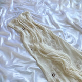 Vintage White Spaghetti Straps Chiffon Sheath Gentle Prom Dresses with Beading HZ1108