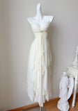 Fairytale Spaghetti Straps Chiffon A-Line Short Prom Dresses Birthday Party Dress HZ1108