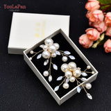 2pcs/lot Removable Bride High Heel Clip Rhinestone Wedding Shoes Buckle Women Decoration Pearls Floral Bead Shoe Clips