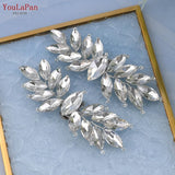 X31 Red Rhinestone Shoes Clips Bridal High Heel Shoe Ornaments Jewelry Wedding Shoes Decoration Clip DIY Accessories