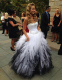 de noiva 2023 Backless plus size unique Sweetheart Corset White and Black Gothic Wedding dress Ball Gown robe de soiree 925