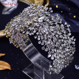 HP415 Rhinestone Bridal Headband Woman Tiara and Crown Wedding Hair Accessories Bride Headdress Banquet Headwear Party