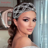 HP243 Full Rhinestone Headband for Women Bridal Headpiece Wide Hair Band Handmade Headwear Wedding Hair Accessories