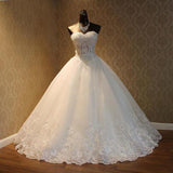 Quality See Through Sexy Strapless Lace Up Wedding Dresses 2023 Ball Gowns Vestidos De Novia Plus Size Customized Dress