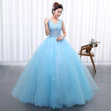 &amp; M Novias Real Video Prinses Blauw Nieuwe Trouwjurk 2023 Doubl Schouders Voor Party Chorus Host Fijnstraal Bittere stage Studio