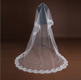 Champagne One Layer Veil Lace Egde Short Red Wedding Marriage Veils Red Pure Whtie Adult Veil Special Price