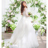 Arrival Vestido De Noiva 2023 Long Sleeve Wedding Dresses Tulle Lace Bride Dresses Wedding Gowns Vintage Wedding Dresses