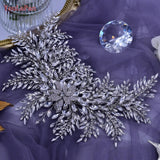 HP420 Luxury Bridal Tiara Wedding Headband Rhinestone Wedding Hair Accessories Handmade Bride Headpiece Head Jewelry
