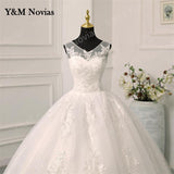 Novias Off Shoulder Plus Size V neck Wedding Dress 2023 New Vestido De Noiva Train or Floor Custom Made Bridal Tulle Mariage