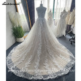 Vestido Boho Chic Wedding Dress Vintage Lace Appliques Zipper Back Bridal Gowns 2023 Vestido Largo Boda