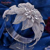 HP455 Bridal Hair Accessories Rhinestone Wedding Head Piece Women Headband Princess Headdress Crystal Bride Headwear