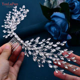 HP276 Rhinestone Wedding Comb Women Hair Accessories Bridal Hair Clips Head Jewelry for Party Bride Girl Headpiece