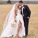 Sweetheart Neckline A-Line Wedding Dresses Sleeveless Princess Bridal Gowns Vestido De Novia