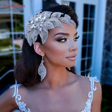 HP455 Bridal Hair Accessories Rhinestone Wedding Head Piece Women Headband Princess Headdress Crystal Bride Headwear