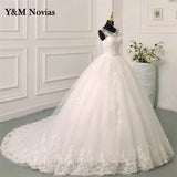 Novias Off Shoulder Plus Size V neck Wedding Dress 2023 New Vestido De Noiva Train or Floor Custom Made Bridal Tulle Mariage