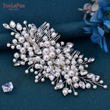 HP42 Pearls Woman Comb Wedding Headwear for Party Bride Hair Accessories Bridal Headpiece Bridesmaids Hair Clip