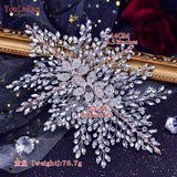 HP462A Crystal Headpiece for Brides Hair Accessories Wedding Bridal Side Comb Head Jewelry Flower Woman Headdresses