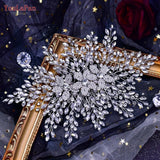 HP462A Crystal Headpiece for Brides Hair Accessories Wedding Bridal Side Comb Head Jewelry Flower Woman Headdresses