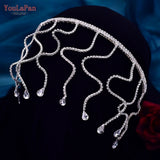 HP467 Crystal Wedding Hairband Bridal Hair Ornaments Rhinsestone Headband for Bride Banquet Party Tiara and Headdress