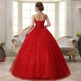 Off White Applique V Neck Sweet Princess Wedding Dress Strapless Plus Size Wedding Gowns Retro Lotus Bridal Dress