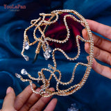 HP467 Crystal Wedding Hairband Bridal Hair Ornaments Rhinsestone Headband for Bride Banquet Party Tiara and Headdress
