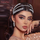 Bridal Hair Accessories Wedding Headband Rhinestone Bride Headpiece Hair Jewelry for Women Tiara Girls Headwear HP528