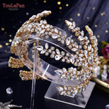 Luxury Wedding Headband Bride Tiara Hair Accessory Handmade Women Headpieces for Party Queen Bridal Crown Jewelry HP425