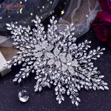 HP462A Crystal Headpiece for Brides Hair Accessories Wedding Bridal Side Comb Head Jewelry Flower Woman Headdresses