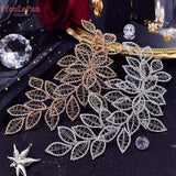 HP256A Rhinestones Bridal Headpiece for Wedding Leaf Headband Hair Accessories Bridesmaid Headdresses Bride Headdress