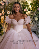 Princess Wedding Dress Corset Sweetheart Neck Ball Gowns Glitter Tulle Bride Dresses Robe De Mariee Wedding Gowns