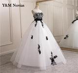 RED Blacck Vestido De Gowns Lace Back Embroider Appliques Starpless Wedding Dress Short Sleeves