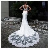Sexy Mermaid Lace Appliques Wedding Dress For Women 2023 Vintage Sweetheart Neck Court Train Bridal Gown Vestido De Novia